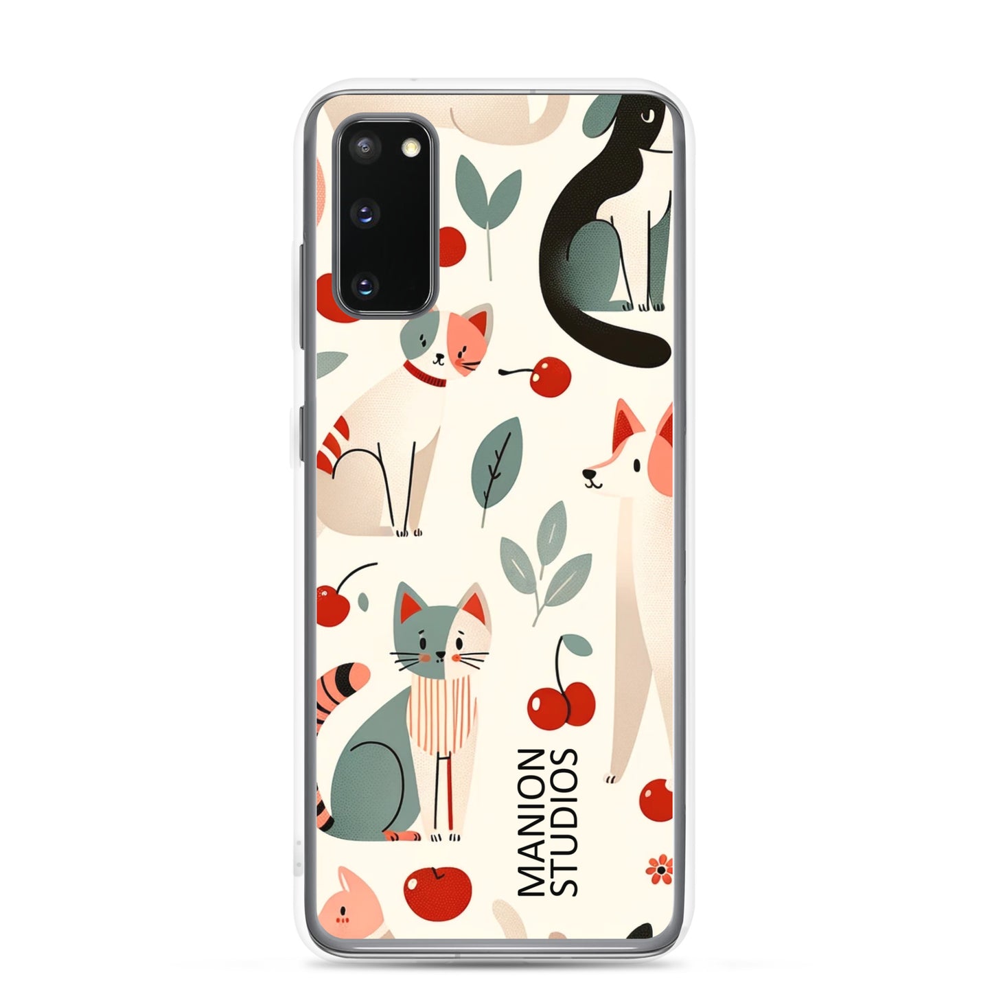 "Cherries, Cats & Dogs" Manion Studios - Clear Case for Samsung®