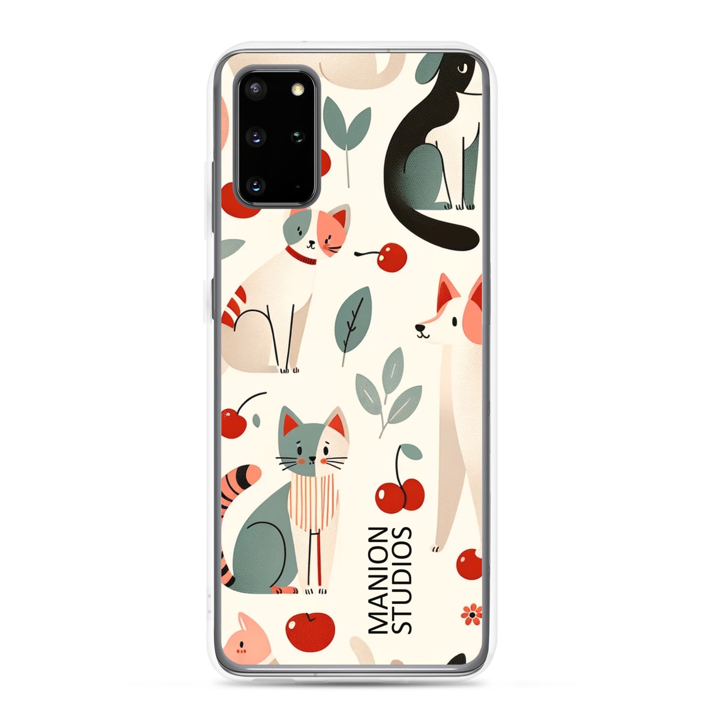 "Cherries, Cats & Dogs" Manion Studios - Clear Case for Samsung®