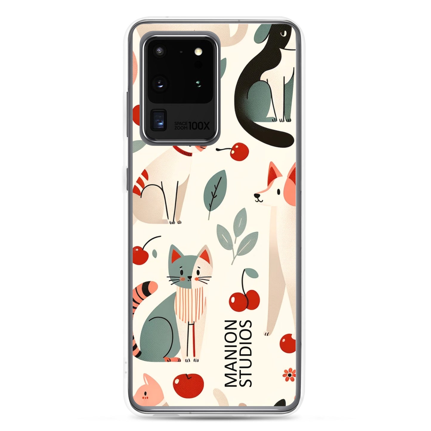 "Cherries, Cats & Dogs" Manion Studios - Clear Case for Samsung®
