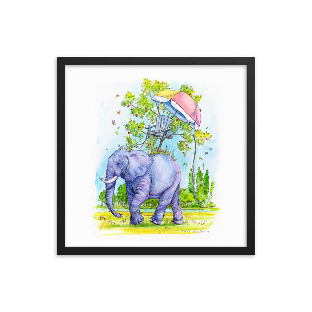 "Coexist Elephant" Denae Manion - Framed Art.