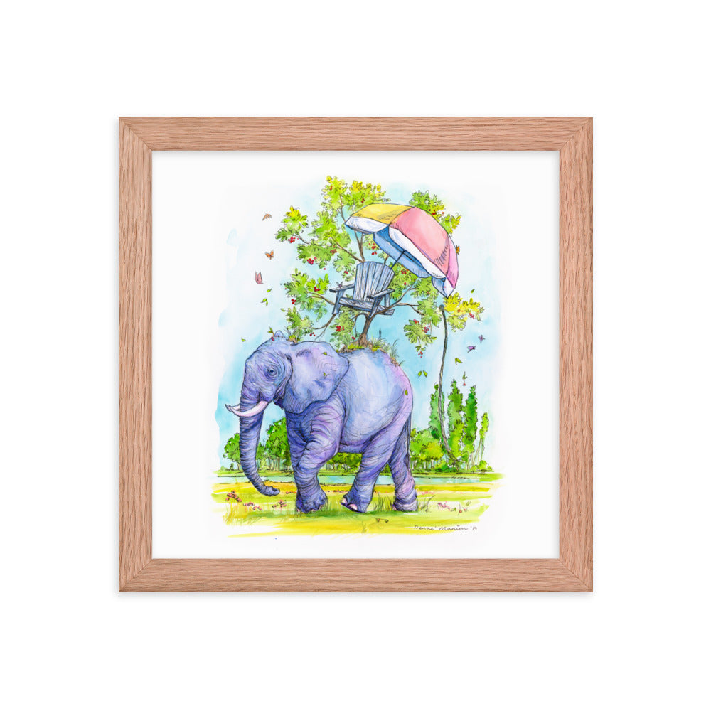 "Coexist Elephant" Denae Manion - Framed Art.