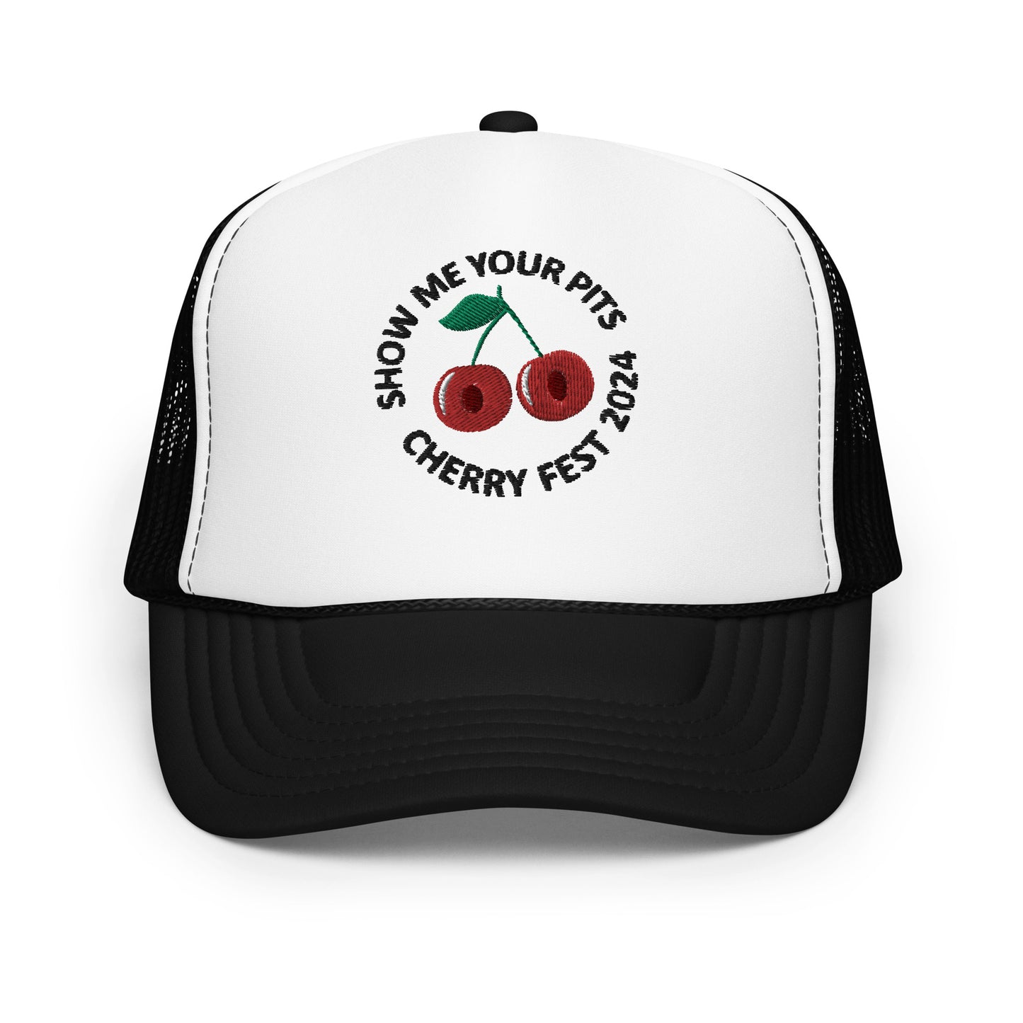 "Show me your pits, Cherry Fest" Manion Studios - Foam trucker hat