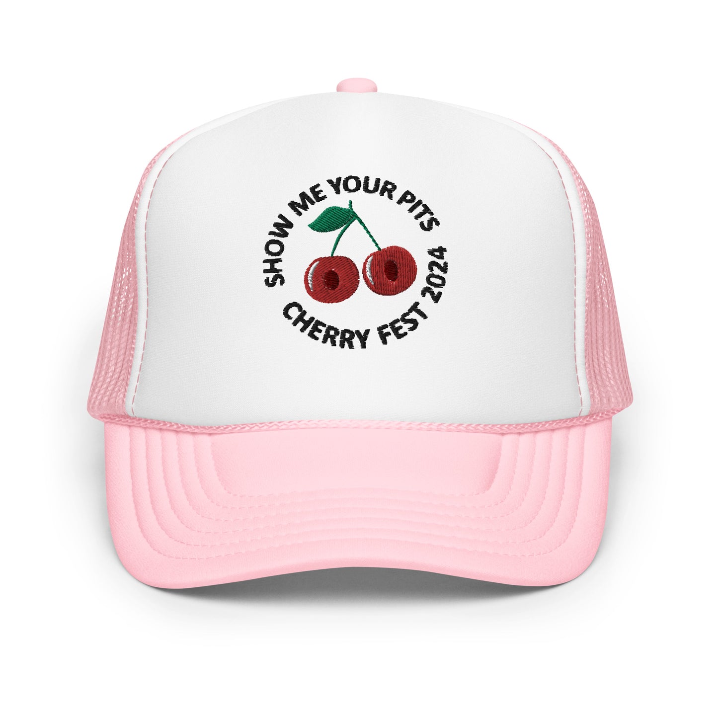 "Show me your pits, Cherry Fest" Manion Studios - Foam trucker hat