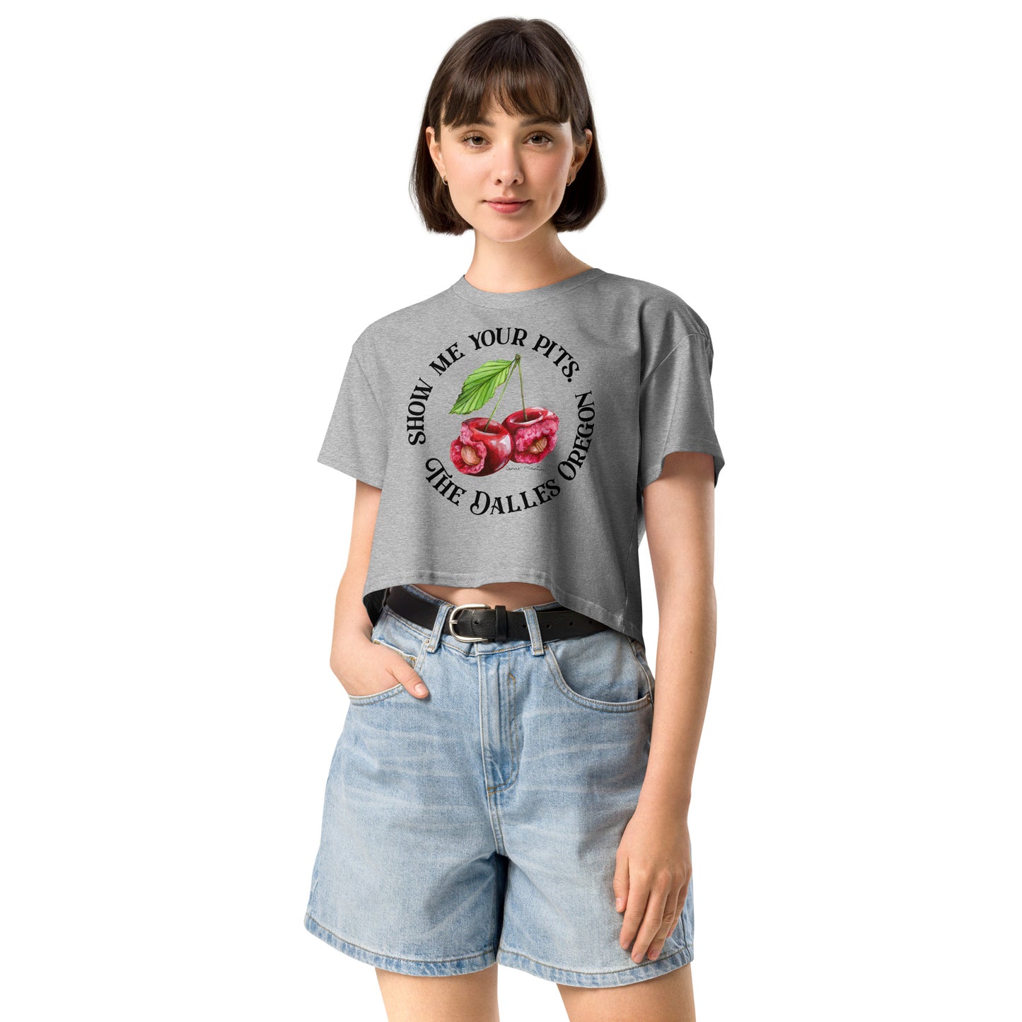 "Show me your pits, The Dalles" Manion Studios - Women’s crop top