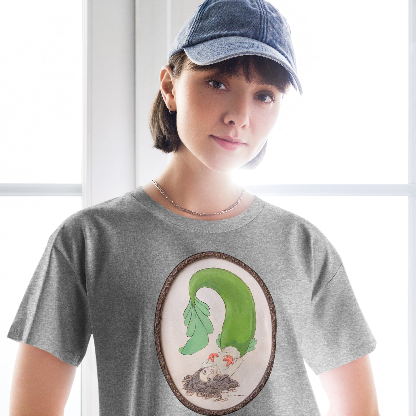 "Mermaid In Frame" Denae Manion - Women’s crop top
