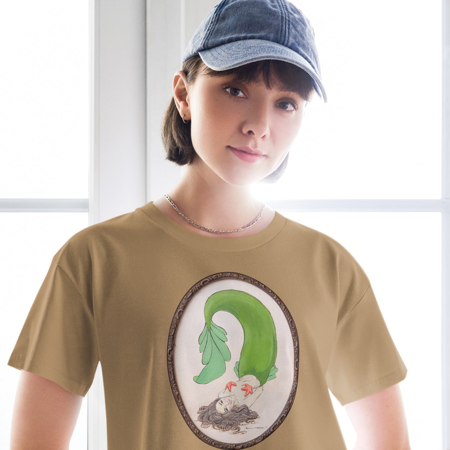 "Mermaid In Frame" Denae Manion - Women’s crop top