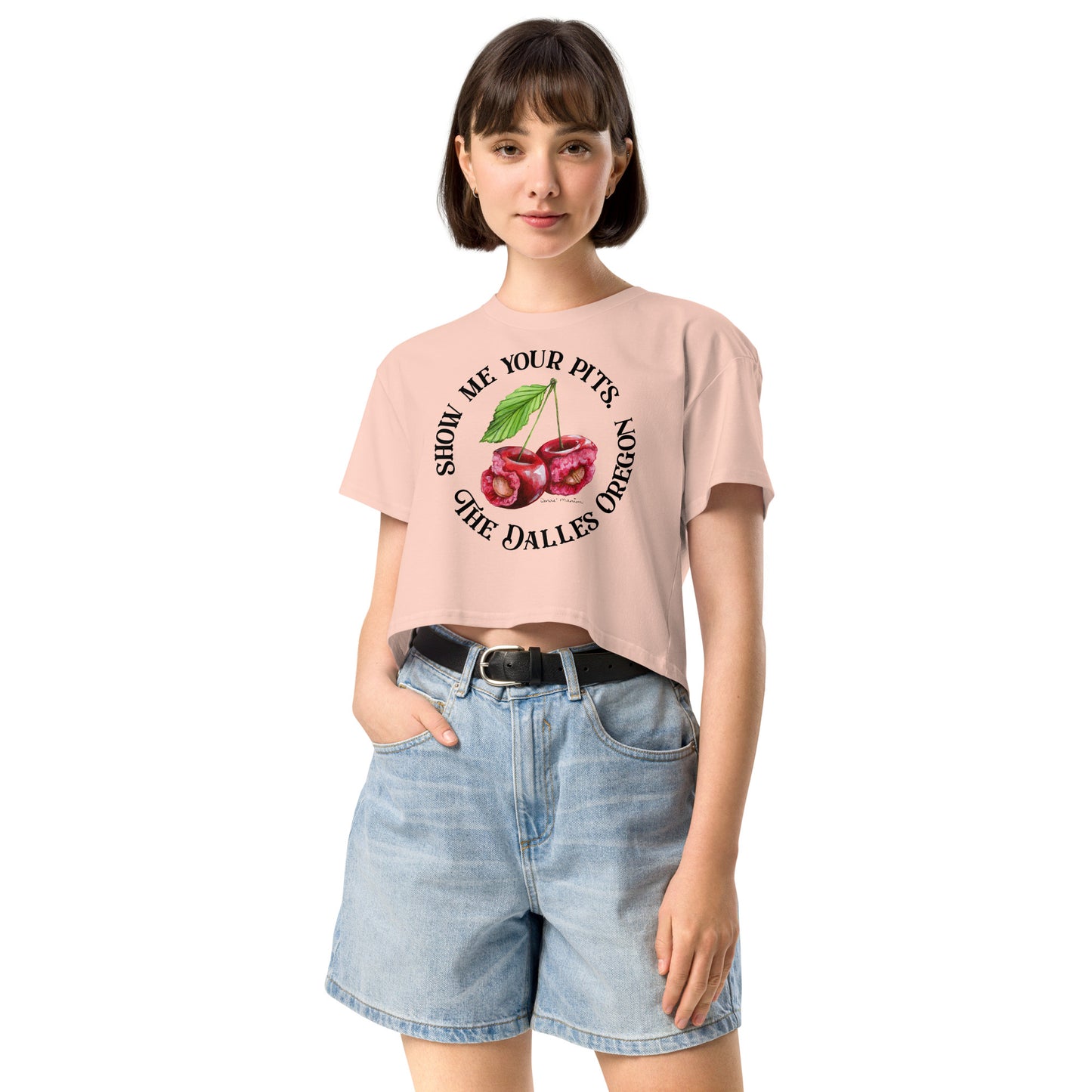 "Show me your pits, The Dalles" Manion Studios - Women’s crop top