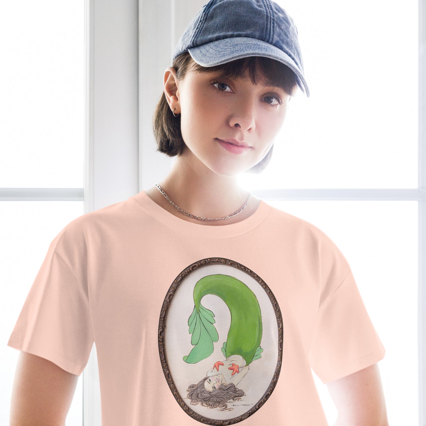 "Mermaid In Frame" Denae Manion - Women’s crop top