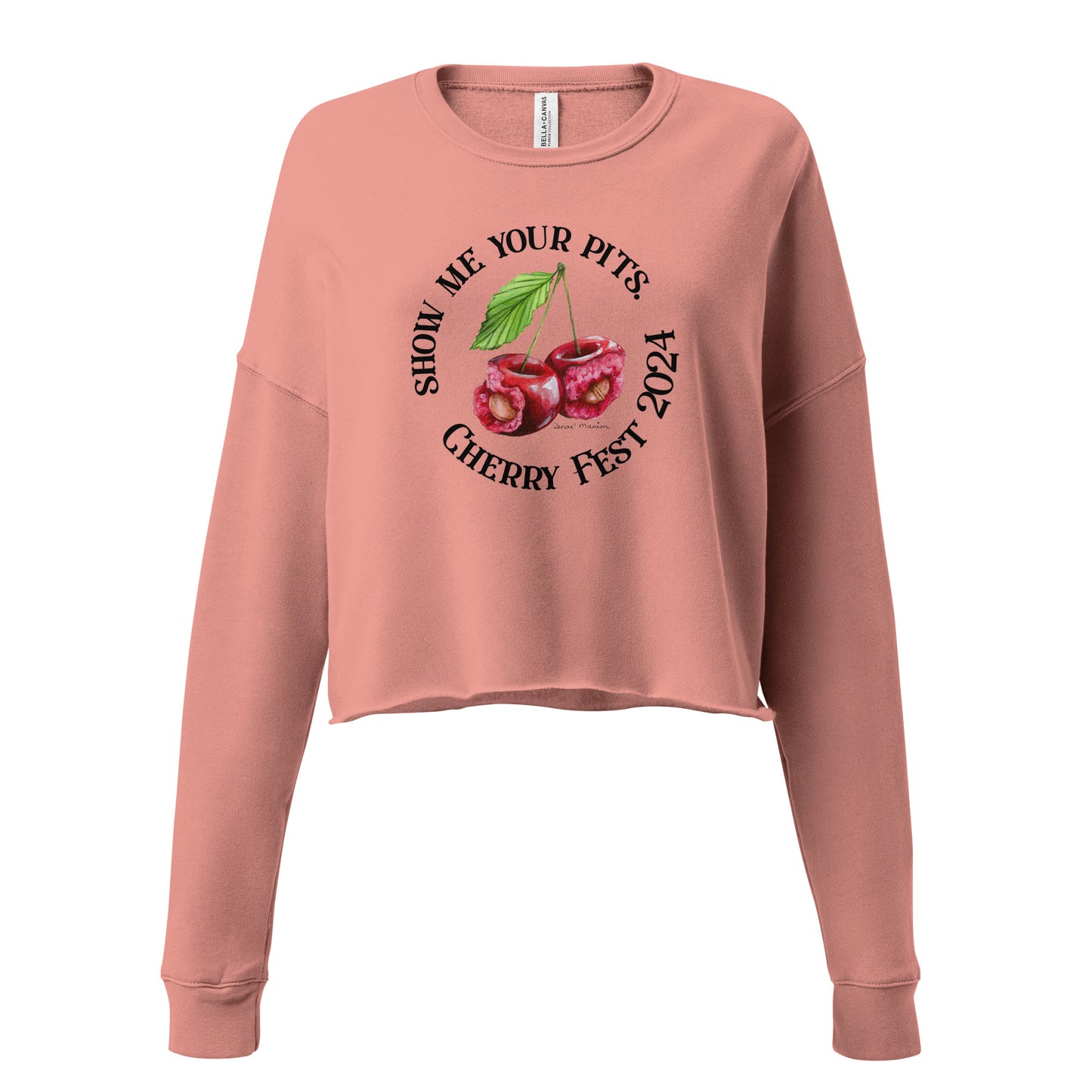 "Show me your pits, Cherry Fest" Manion Studios - Crop Sweatshirt