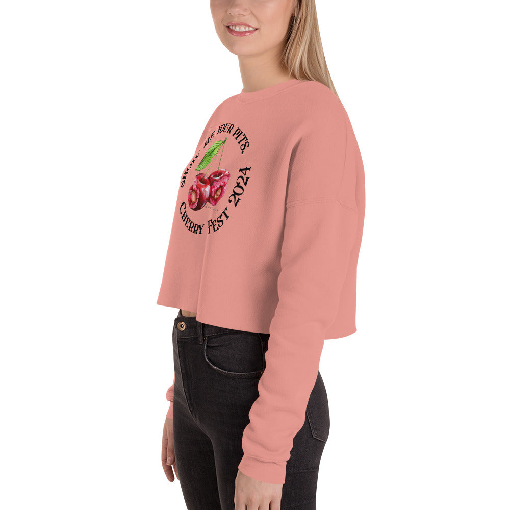 "Show me your pits, Cherry Fest" Manion Studios - Crop Sweatshirt