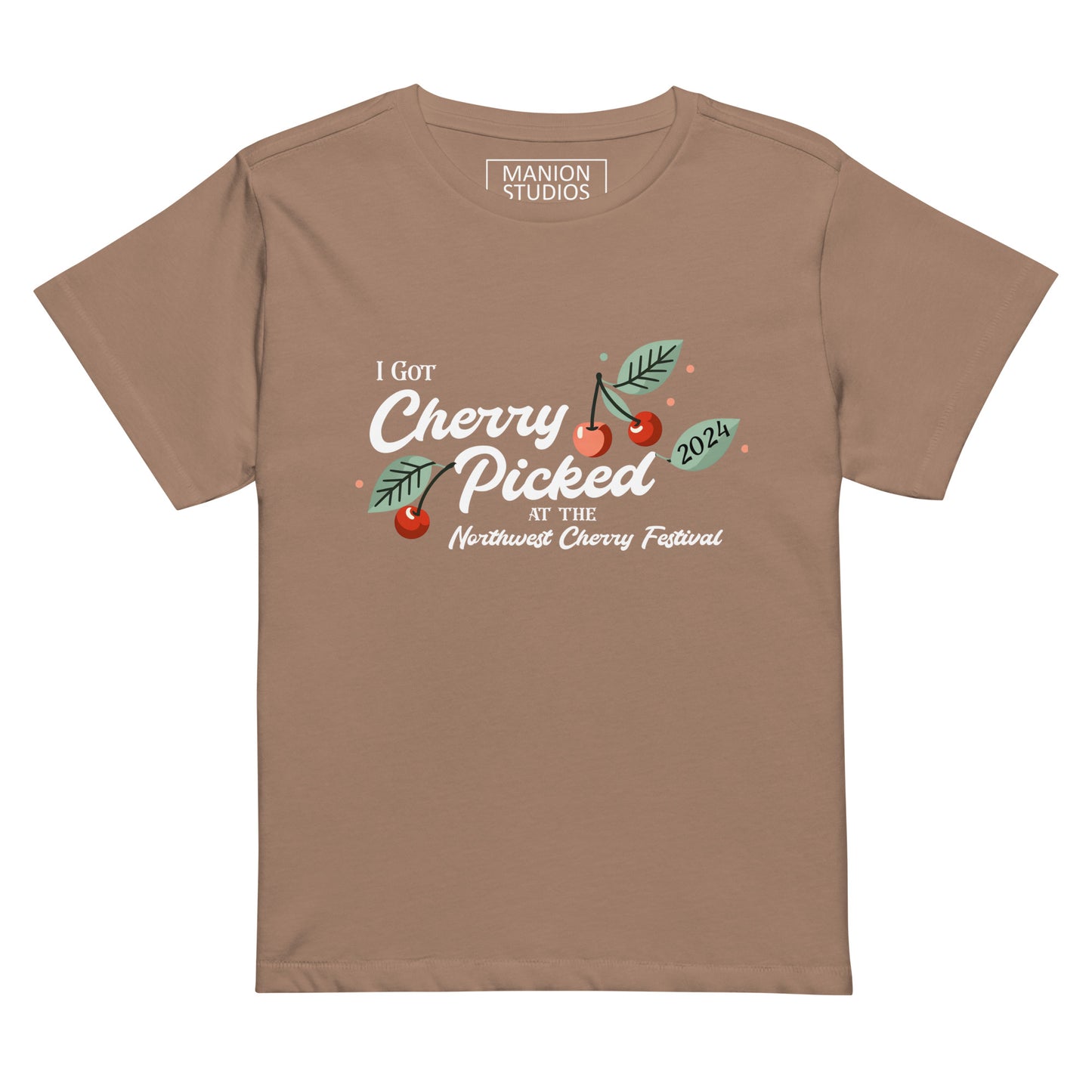 "I Got Cherry Picked" Manion Studios - Women’s high-waisted t-shirt - Light