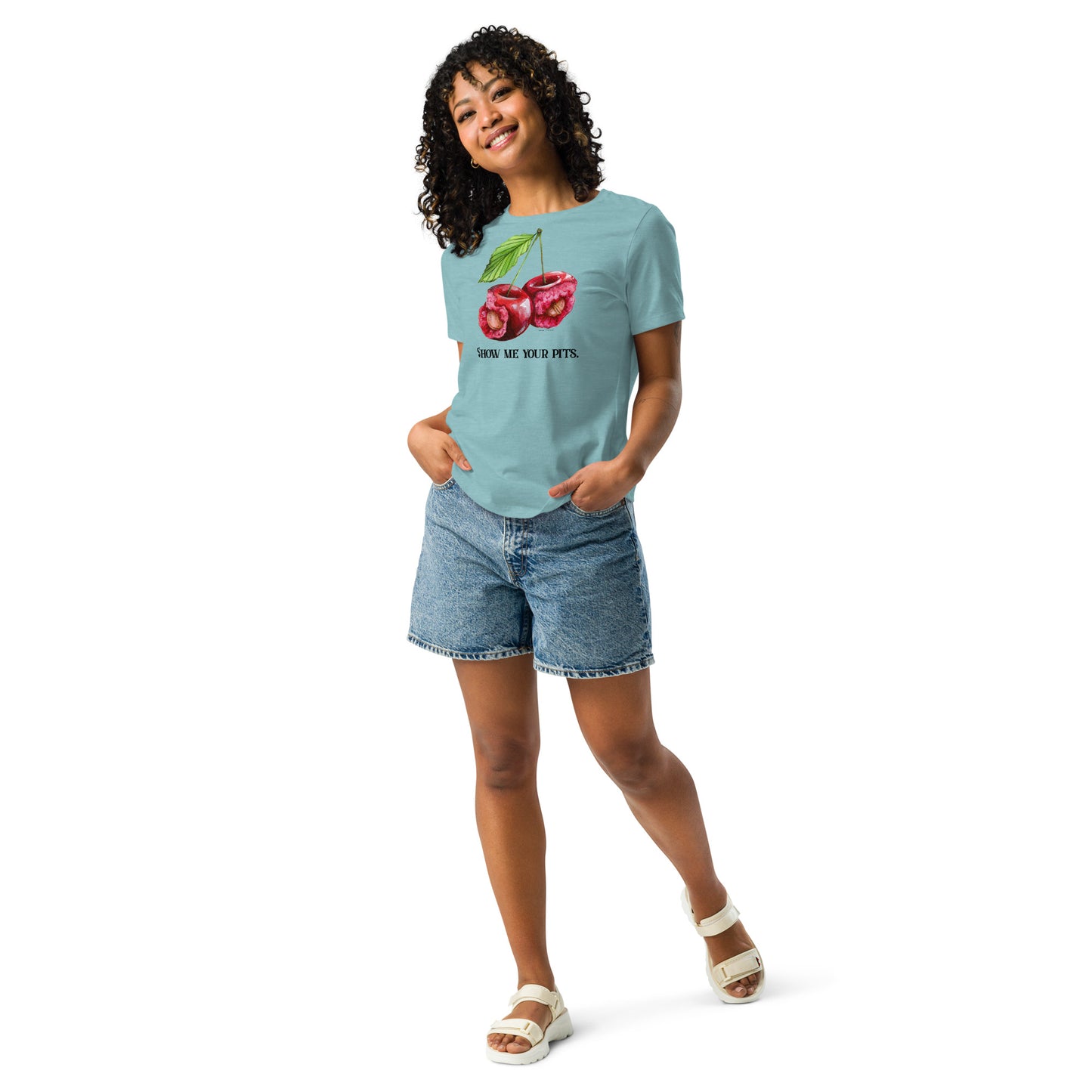 "Show me your pits." Manion Studios - Women's Relaxed T-Shirt.