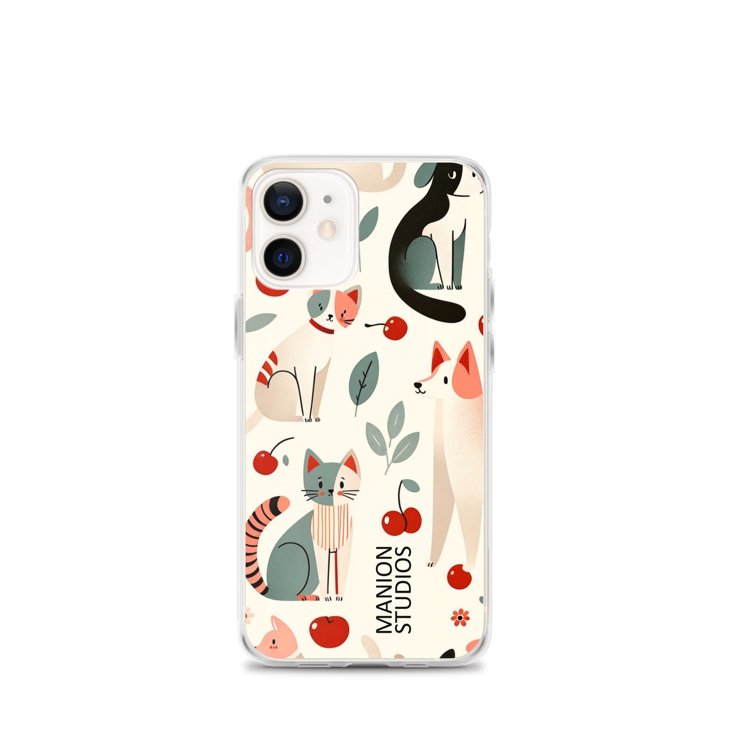 "Cherries, Cats & Dogs" Manion Studios - ManionStudiosClear Case for iPhone®