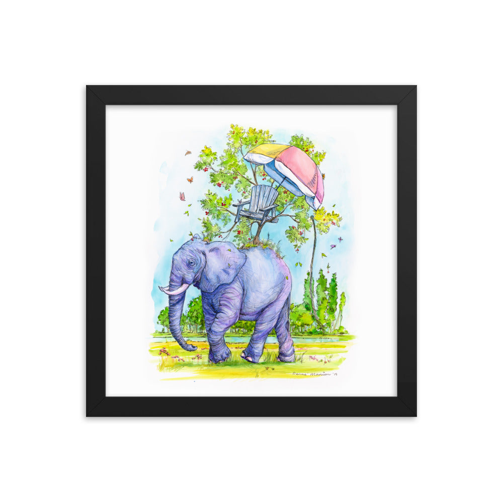 "Coexist Elephant" Denae Manion -  Framed Art.