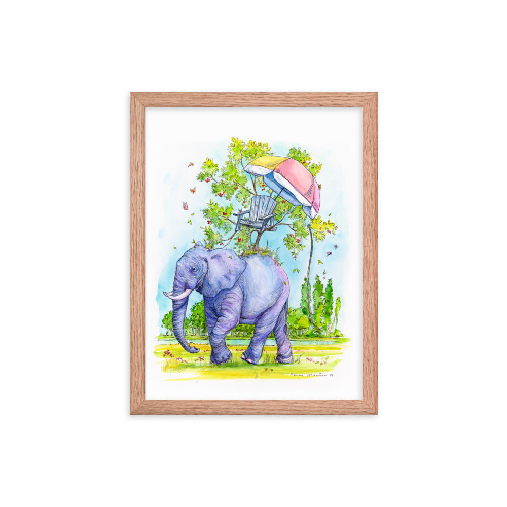 "Coexist Elephant" Denae Manion -  Framed Art.