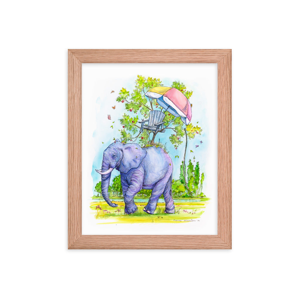 "Coexist Elephant" Denae Manion -  Framed Art.