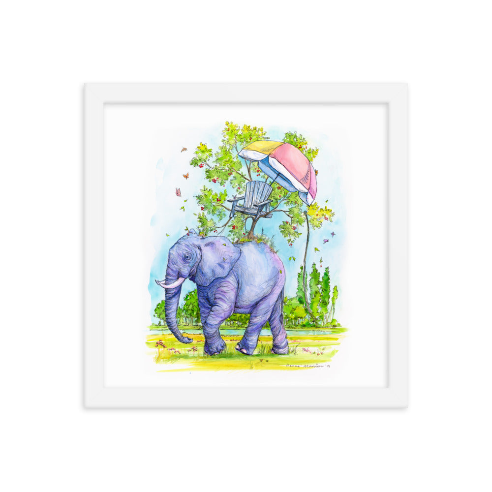 "Coexist Elephant" Denae Manion -  Framed Art.