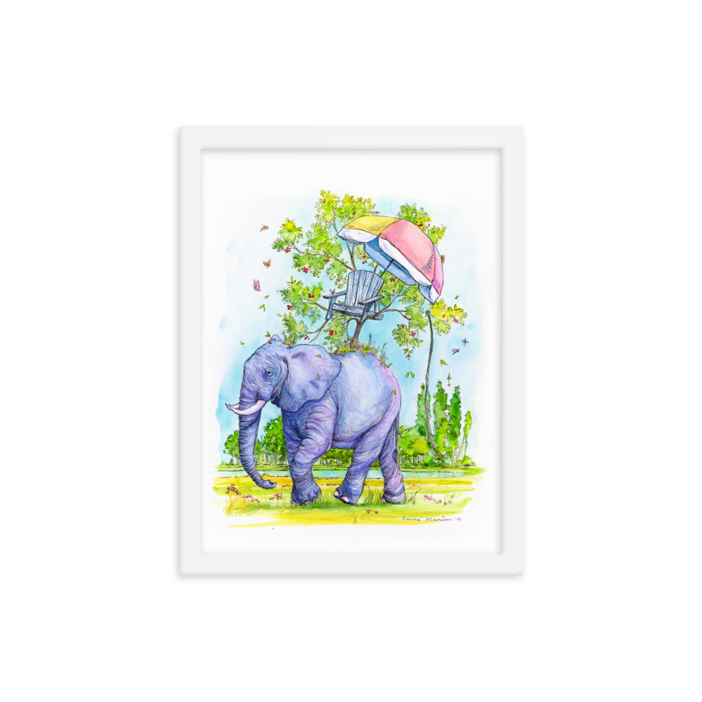 "Coexist Elephant" Denae Manion -  Framed Art.