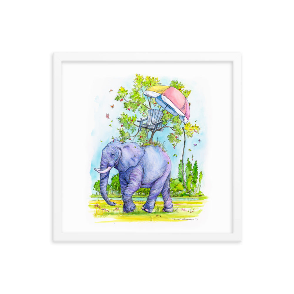 "Coexist Elephant" Denae Manion -  Framed Art.