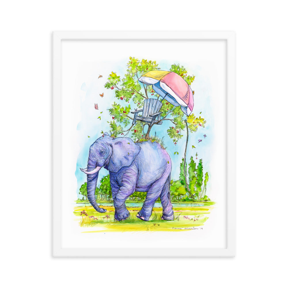 "Coexist Elephant" Denae Manion -  Framed Art.