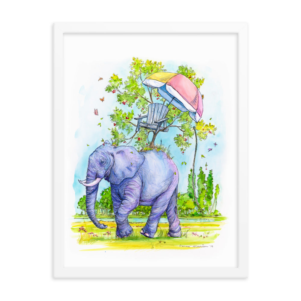 "Coexist Elephant" Denae Manion -  Framed Art.