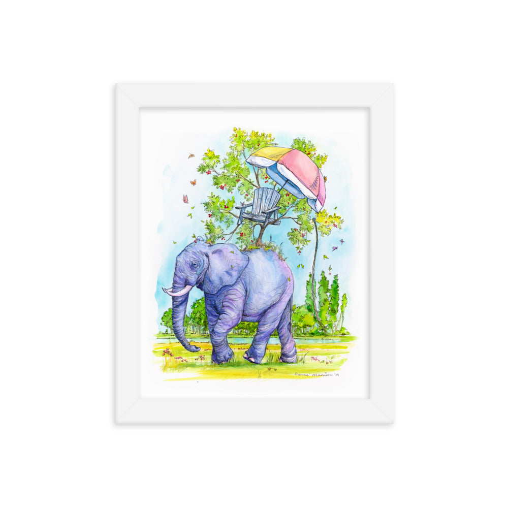 "Coexist Elephant" Denae Manion -  Framed Art.