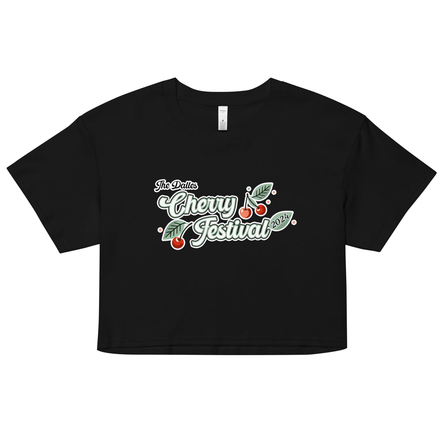 "The Dalles, Cherry Festival" Manion Studios - Women’s crop top