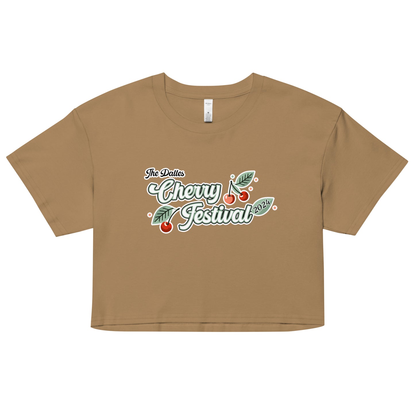 "The Dalles, Cherry Festival" Manion Studios - Women’s crop top