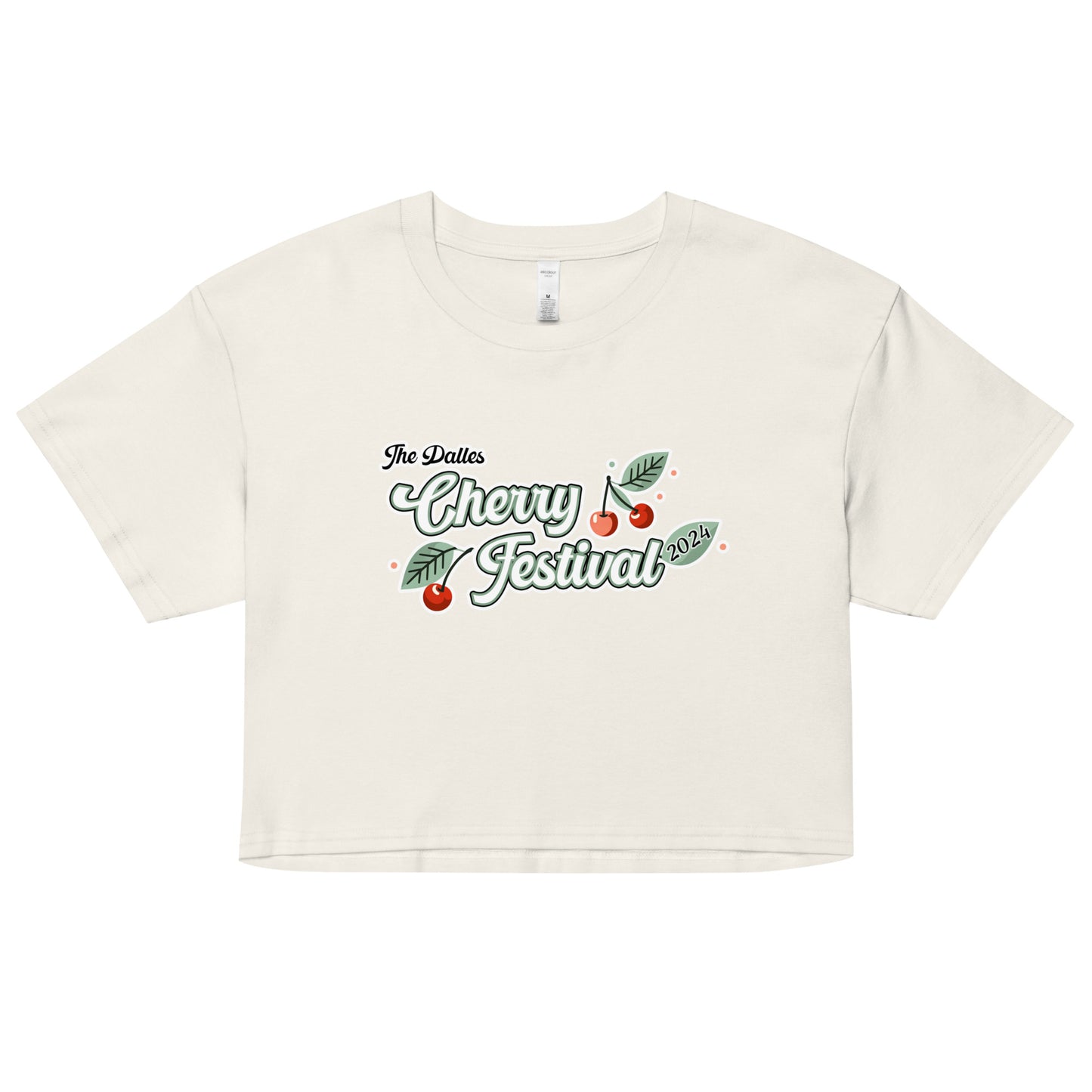 "The Dalles, Cherry Festival" Manion Studios - Women’s crop top