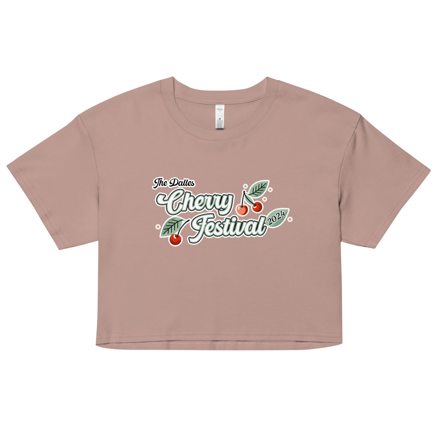 "The Dalles, Cherry Festival" Manion Studios - Women’s crop top