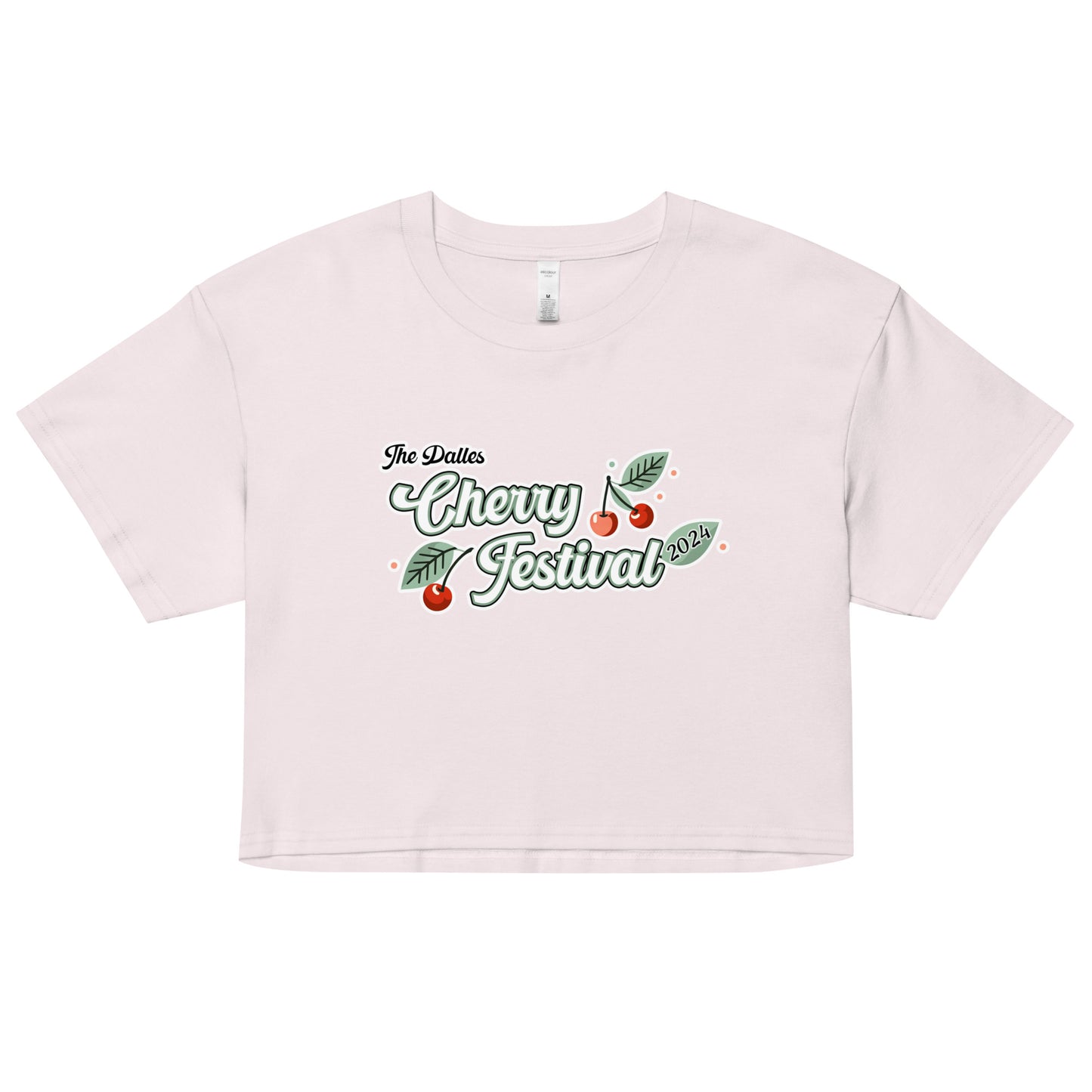 "The Dalles, Cherry Festival" Manion Studios - Women’s crop top