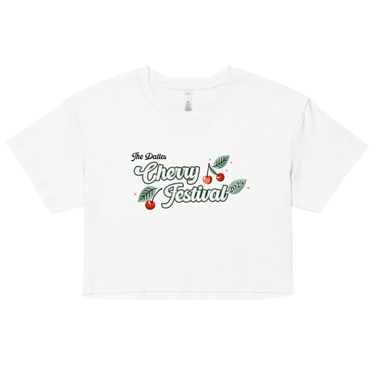 "The Dalles, Cherry Festival" Manion Studios - Women’s crop top