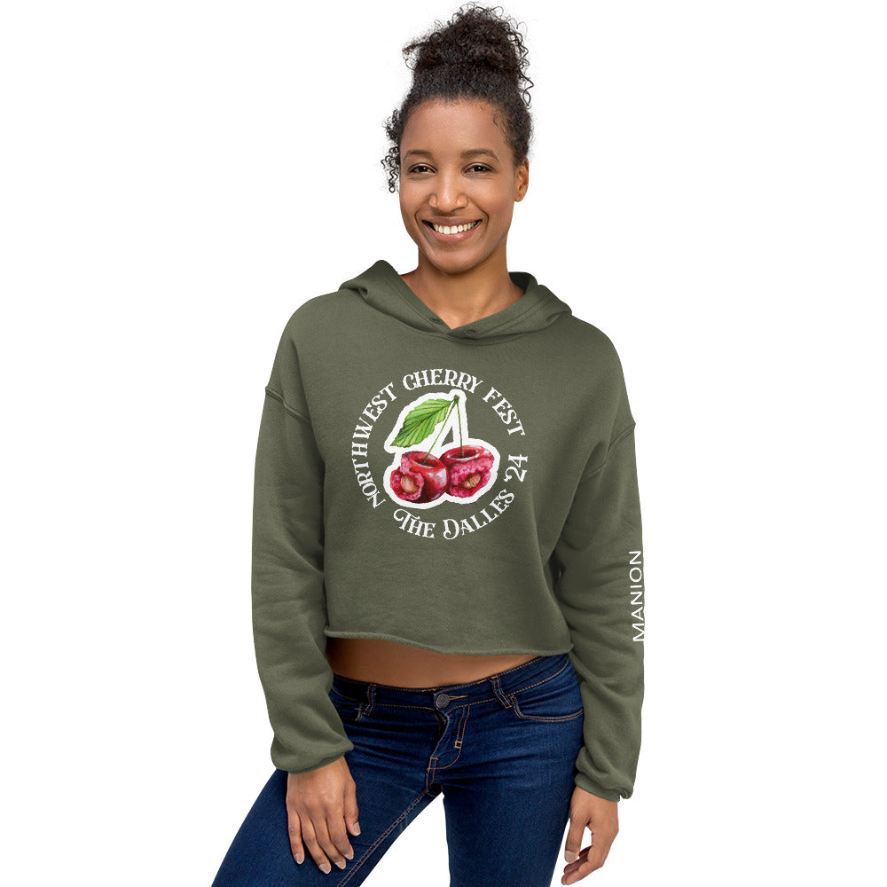 "NorthWest Cherry Fest" Manion Studios - Crop Hoodie