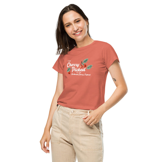 "I Got Cherry Picked" Manion Studios - Women’s high-waisted t-shirt - Light