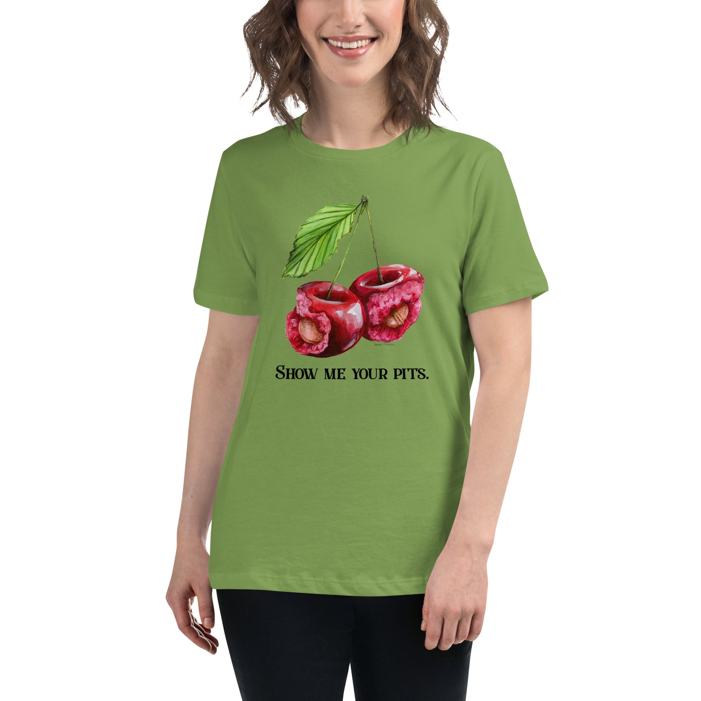 "Show me your pits." Manion Studios - Women's Relaxed T-Shirt.